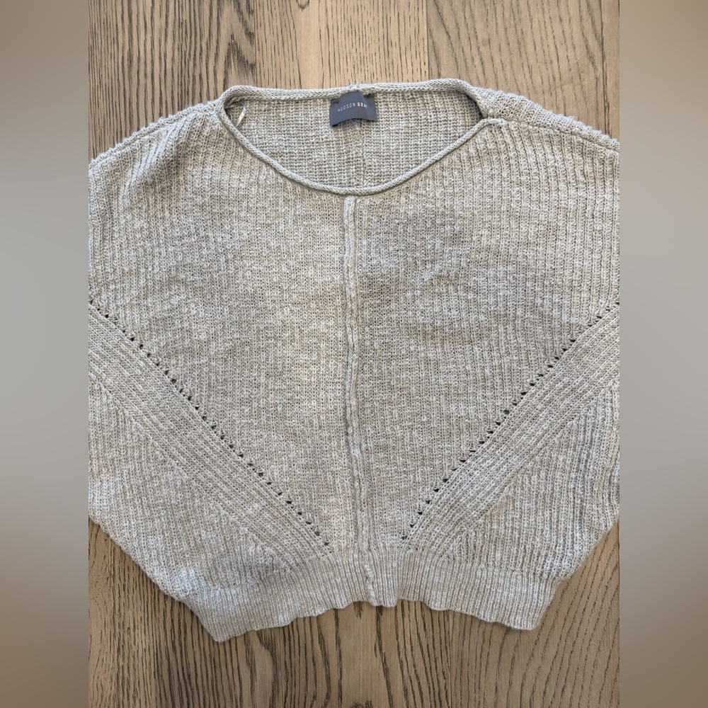 🩶 Light Bluish Gray Dolman Sleeve Knit Sweater
